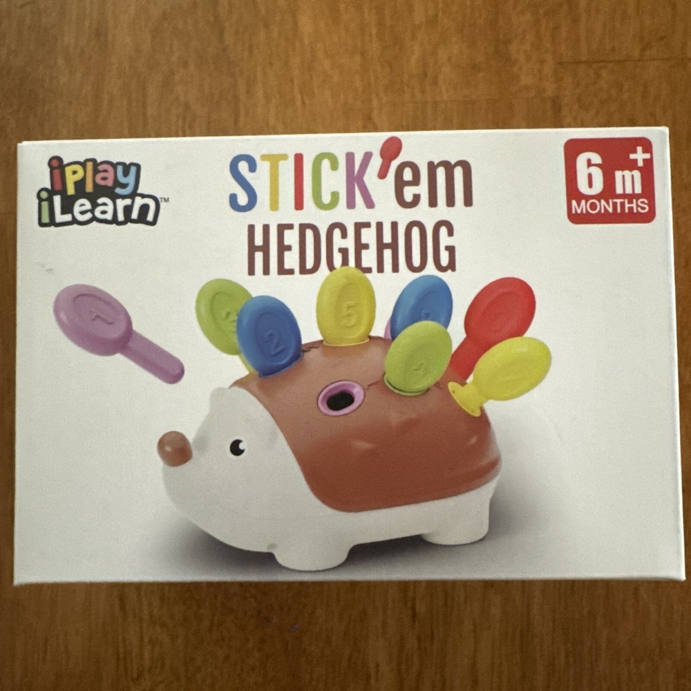 I Play I Learn Toy Stick Em Hedgehog 6 Mo + Learn Numbers And Colors New